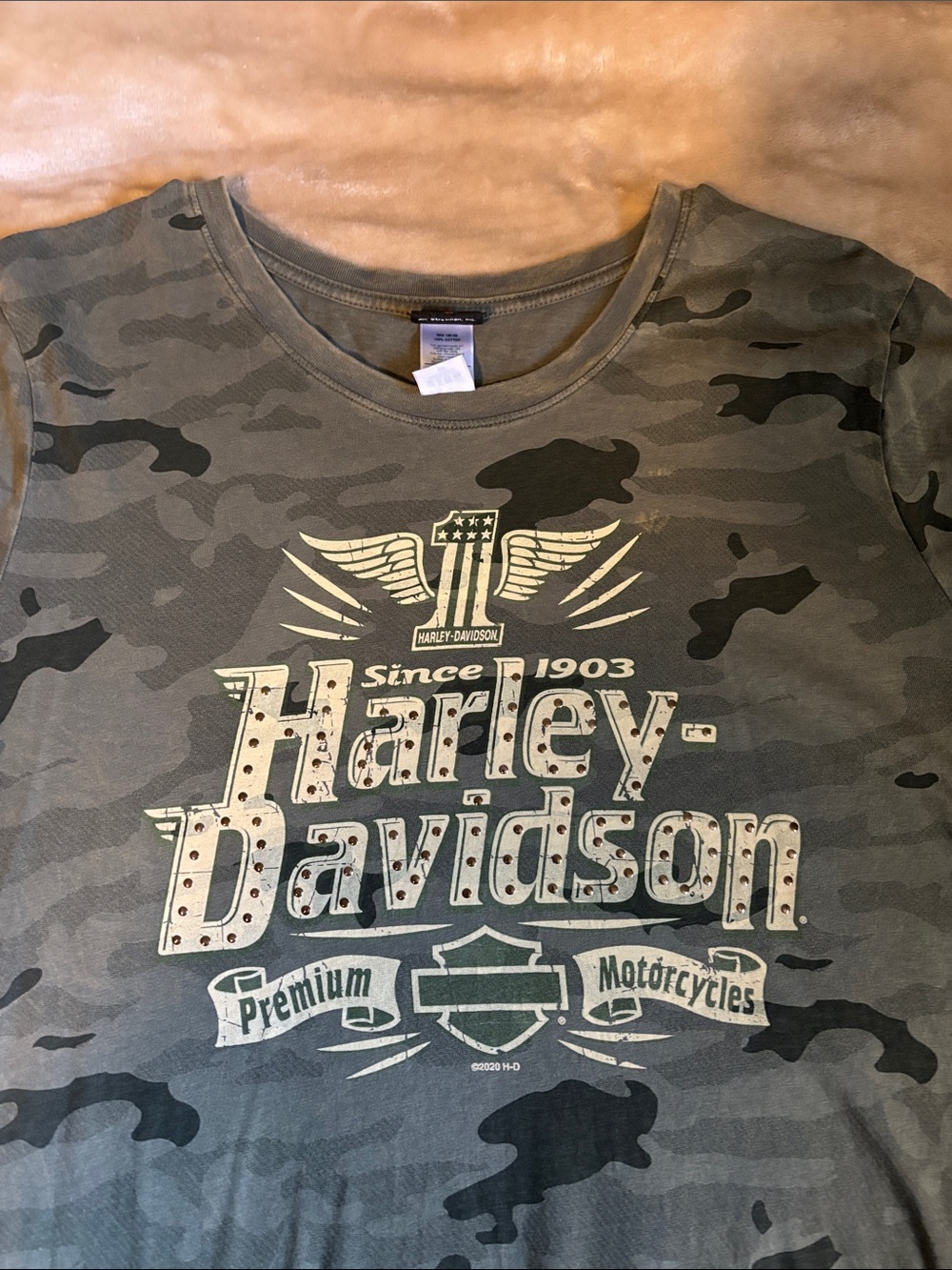 Harley-Davidson Camo Graphic Tee - Olive Green